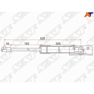 Амортизатор крышки багажника MITSUBISHI OUTLANDER 13- лев SAT