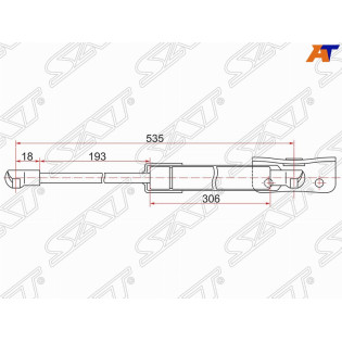 Амортизатор крышки багажника MITSUBISHI OUTLANDER 13- прав SAT