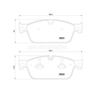 Колодки тормозные перед MERCEDES X166/W166 AMG BREMBO