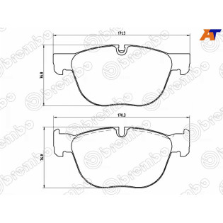 Колодки тормозные передн BMW X5 70 BREMBO