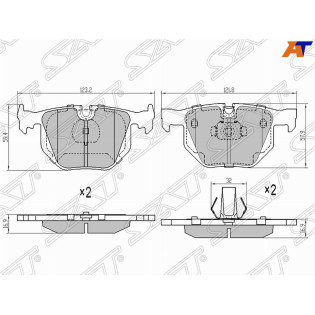 Колодки тормозные зад BMW X5 E70/X5 F15/X6 E71 SAT