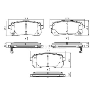 Колодки тормозные зад HYUNDAI STAREX/H1 08- SAT