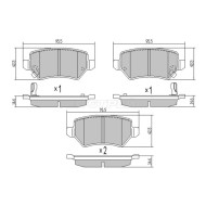 Колодки тормозные зад KIA CEED 12-/OPEL ASTRA H 05-10 SAT