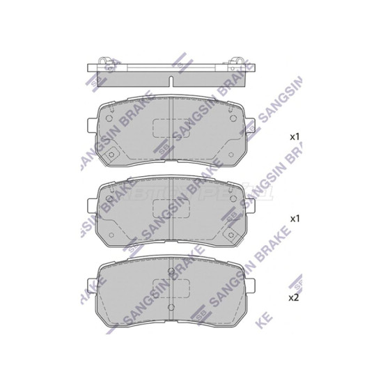 Колодки тормозные зад KIA SORENTO 14-/IX 55 08-13/H1/GRAND STAREX 07- HI-Q/SANGSIN BRAKE