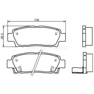 Колодки тормозные зад TOYOTA MARK2/ CHASER/CRESTA/CROWN 96- AKEBONO