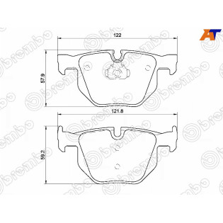 Колодки тормозные задн BMW X5 E70 BREMBO