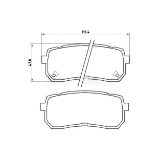 Колодки тормозные задн HYUNDAI STAREX/H1 08- BREMBO