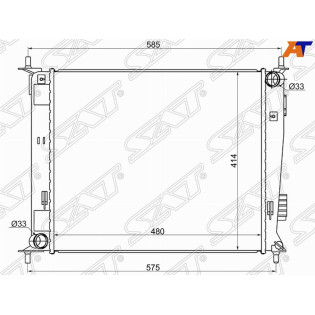 Радиатор KIA SOUL 1.6/1.6TD 09- SAT
