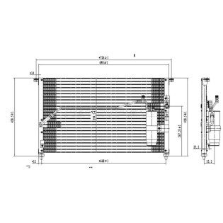 Радиатор кондиционера Toyota Mark II (X90) 92-96 / Chaser (X90) 92-96 / Cresta (X90) 92-96 SAT