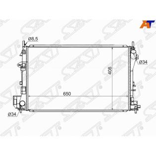 Радиатор OPEL VECTRA C/SIGNUM 1.6/1.8 02- SAT