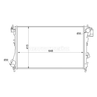Радиатор OPEL VECTRA C/SIGNUM 1.6/1.8 02-  (трубчатый) SAT