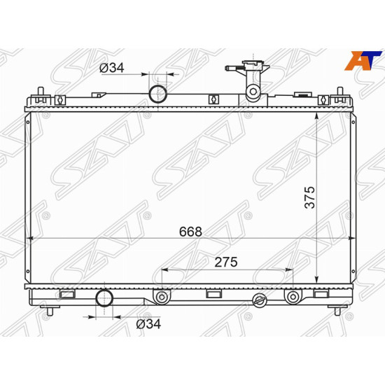 Радиатор Suzuki Vitara 14- SAT
