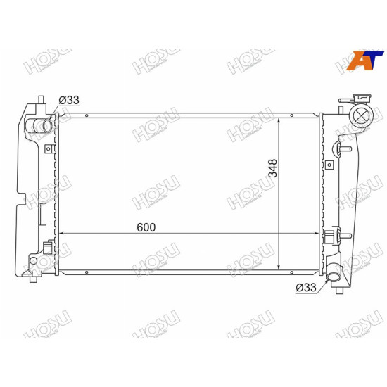 Радиатор TOYOTA COROLLA FIELDER 00-/VOLTZ/RUNX/ALLEX/SPACIO/WILL VS/Vi /MATRIX/VERSO 04- HOSU
