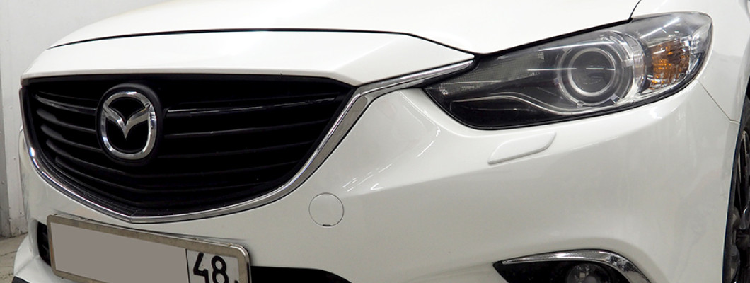 Обзор: Бампер передний в цвет кузова автомобиля Mazda 6 GJ (2012-2015)