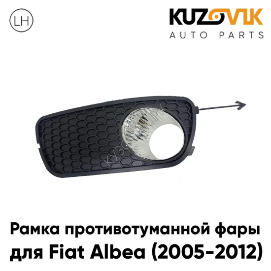 Рамка противотуманной фары левая Fiat Albea (2005-2012) рестайлинг KUZOVIK