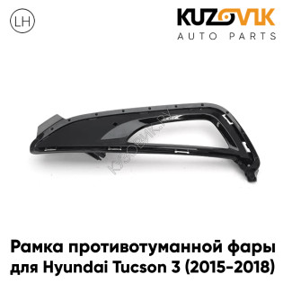 Рамка противотуманной фары левая Hyundai Tucson 3 (2015-2018) KUZOVIK