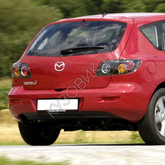 Бампер задний в цвет кузова Mazda 3 BK (2003-2006) хэтчбек