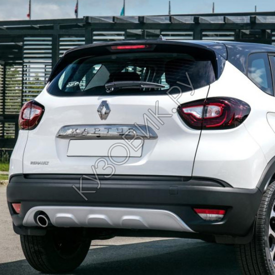 Бампер задний Renault Kaptur 1 (2017-2019) рестайлинг под сонары и молдинг