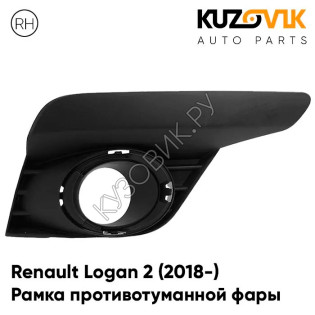 Рамка противотуманной фары правая Renault Logan 2 (2018-) рестайлинг KUZOVIK