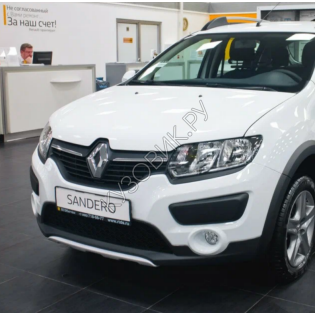 Бампер передний в цвет кузова Renault Sandero Stepway 2 (2014-2018) 369 - BLANC GLACIER - Белый