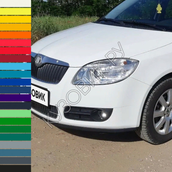 Бампер передний в цвет кузова Skoda Fabia 2 (2007-2010) Бампер передний в цвет кузова Skoda Fabia 2 (2007-2010)