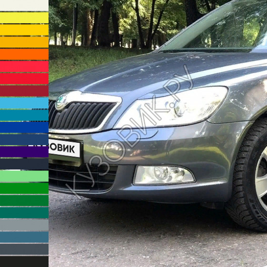 Бампер передний в цвет кузова Skoda Octavia A5 (2008-2013) рестайлинг