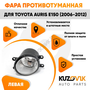 Фара противотуманная левая Toyota Auris T250 (2006-2012)  KUZOVIK Фара противотуманная левая Toyota Auris T250 (2006-2012)  KUZOVIK