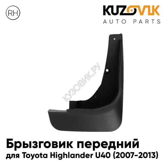 Брызговик передний правый Toyota Highlander U40 (2007-2013) KUZOVIK Брызговик передний правый Toyota Highlander U40 (2007-2013) KUZOVIK