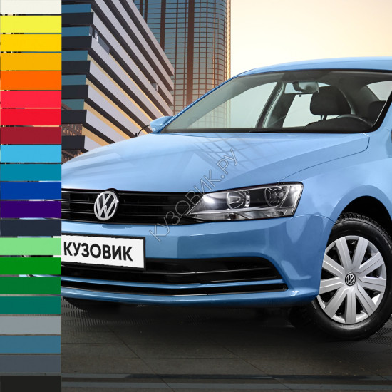 Бампер передний в цвет кузова Volkswagen Jetta 6 (2014-2018) рестайлинг без отверстий под омыватели и парктроники Бампер передний в цвет кузова Volkswagen Jetta 6 (2014-2018) рестайлинг без отверстий под омыватели и парктроники