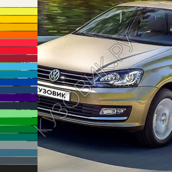 Бампер передний в цвет кузова Volkswagen Polo 5 (2014-2020) седан рестайлинг Бампер передний в цвет кузова Volkswagen Polo 5 (2014-2020) седан рестайлинг