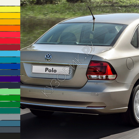 Бампер задний в цвет кузова Volkswagen Polo 5 (2014-2020) седан рестайлинг Бампер задний в цвет кузова Volkswagen Polo 5 (2014-2020) седан рестайлинг
